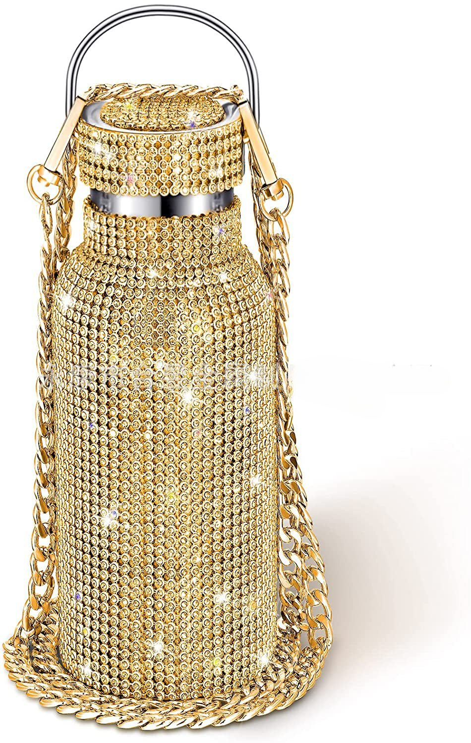 Wholesale diamond inlaid portable thermos cup